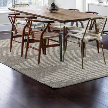 Elm Diamond Stripe Geometric Shag Area Rug